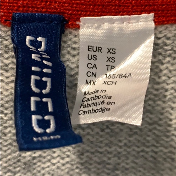 🟢 Moose Xmas Winter Sweater Cardigan Grey Blue XS - Picture 4 of 5